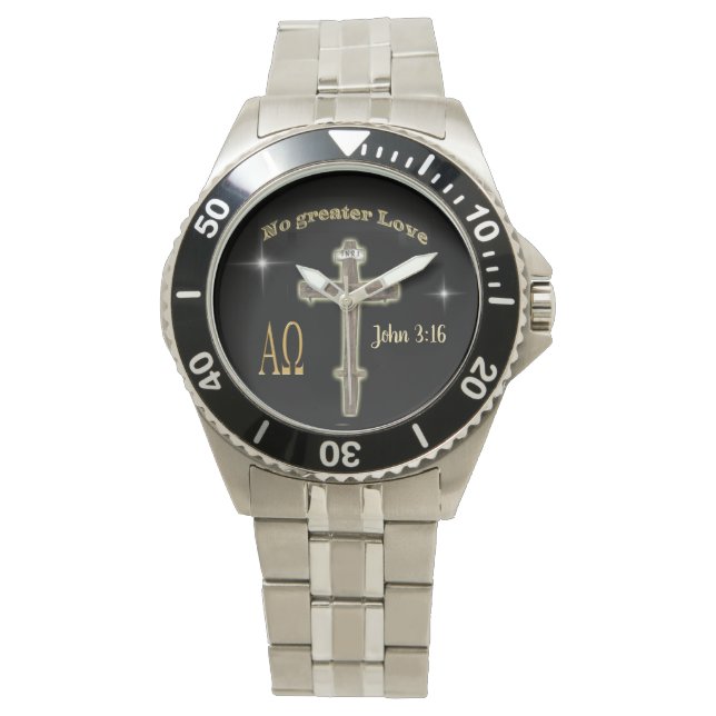 Reloj De Pulsera Juan 3:16 Ver las Escrituras (Anverso)