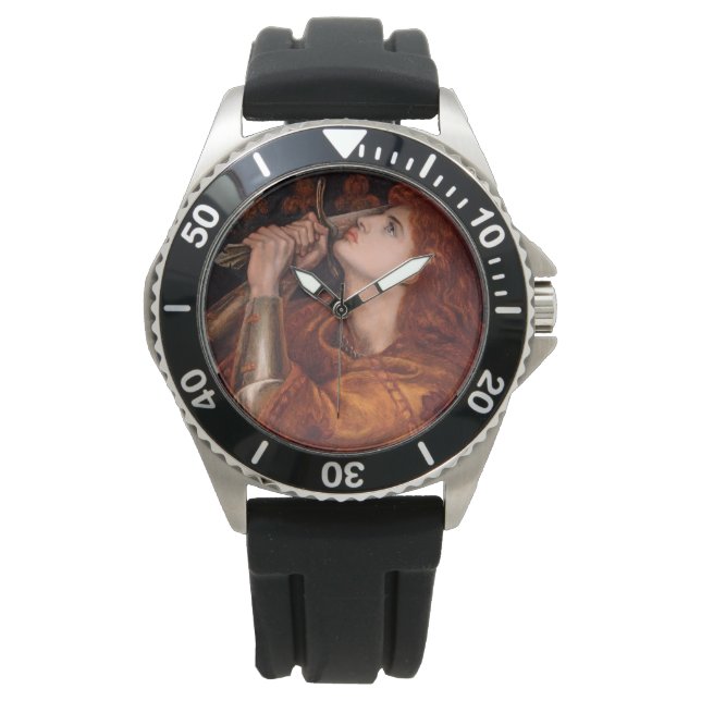 Reloj De Pulsera Juana de Arco (retrato) (por Dante Gabriel Rossett (Anverso)