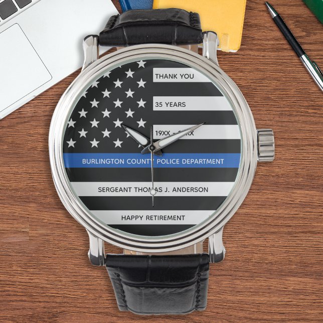 Reloj De Pulsera Jubilación de los agentes de policía personalizado (Subido por el creador)