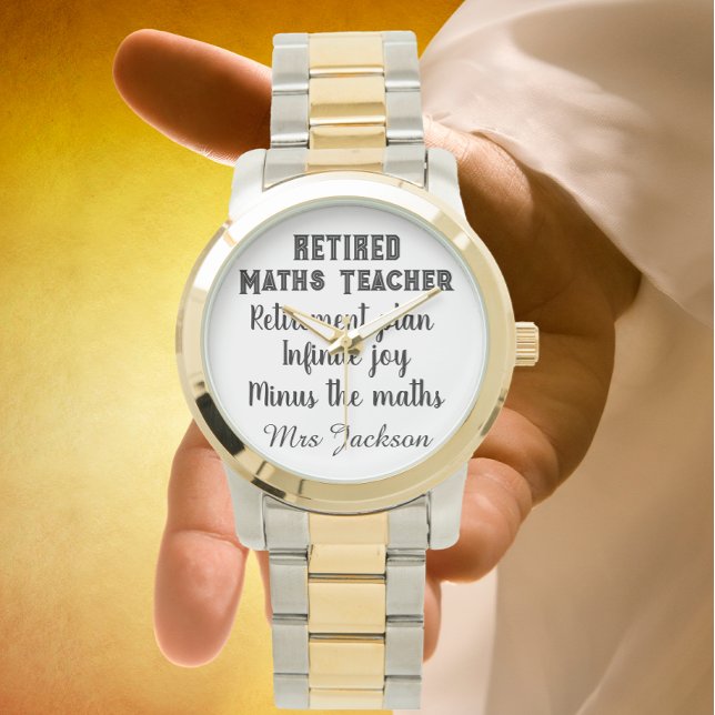 Reloj De Pulsera Jubilación divertida de profesor de matemáticas  (Subido por el creador)