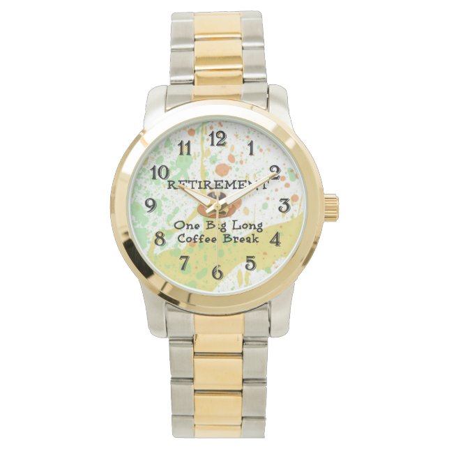 Reloj De Pulsera Jubilación: Gran pausa para el café largo (Anverso)