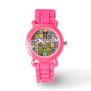 Reloj De Pulsera Judea Retro 60 Psicodelic Shalom LOVE
