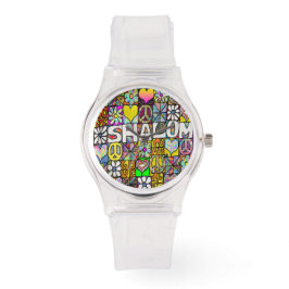 Reloj De Pulsera Judea Retro 60 Psicodelic Shalom LOVE