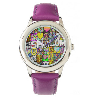 Reloj De Pulsera Judea Retro 60 Psicodelic Shalom Watch