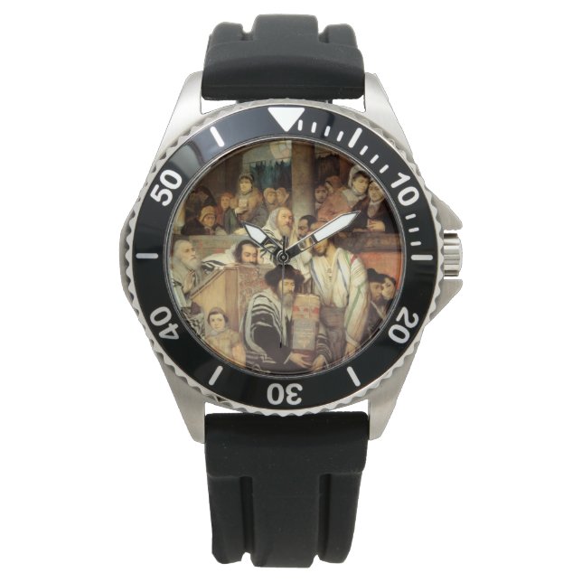 Reloj De Pulsera Judíos rezando en la sinagoga de Yom Kippur (Anverso)