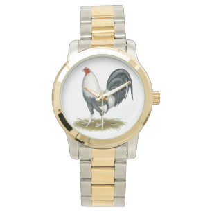 Reloj De Pulsera Juego americano Silver Blue Gamecock