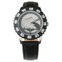 Reloj De Pulsera Juego personalizado de ajedrez con gato de luna ll