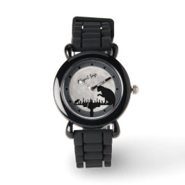 Reloj De Pulsera Juego personalizado de ratón y gato para la luna