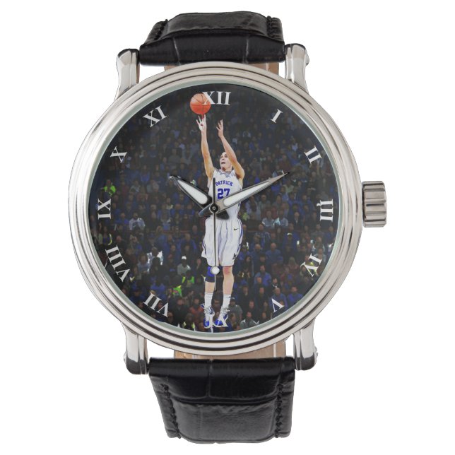 Reloj De Pulsera Jugador De Baloncesto Con Tu Nombre Y Número (Anverso)