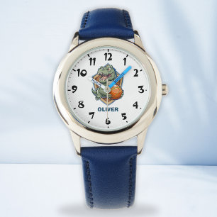Reloj De Pulsera Jugador de Baloncesto T-rex Dinosaurio Divertido y