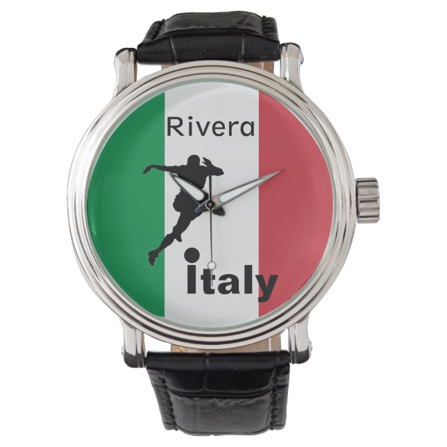 Reloj De Pulsera Jugador de fútbol, personalizable italiano (Anverso)