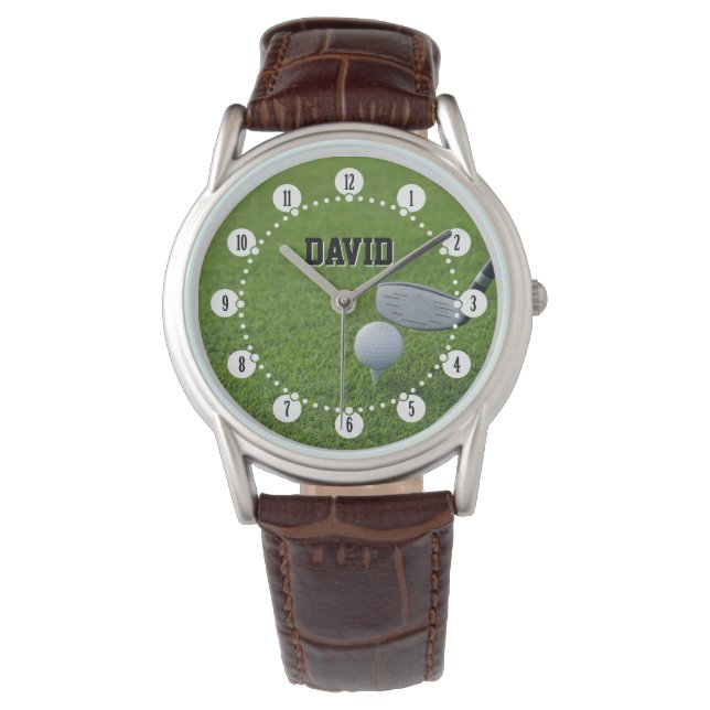 Reloj De Pulsera Jugador de golf | Vigilancia personalizada (Anverso)