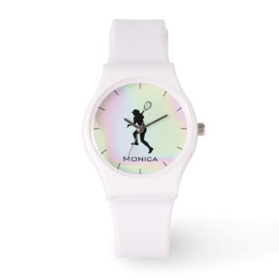 Reloj De Pulsera Jugador de nombre de Chica de tenis personalizado