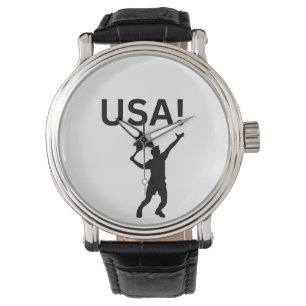 Reloj De Pulsera Jugador de tenis de EE.UU. usando el punto como bo