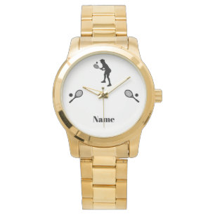 Reloj De Pulsera Jugador de tenis silhouette Watch