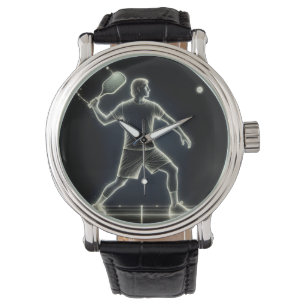 Reloj De Pulsera Jugador Neon Pickleball con remo