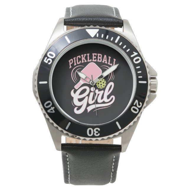 Reloj De Pulsera Jugadora de Pickleball Chica (Anverso)