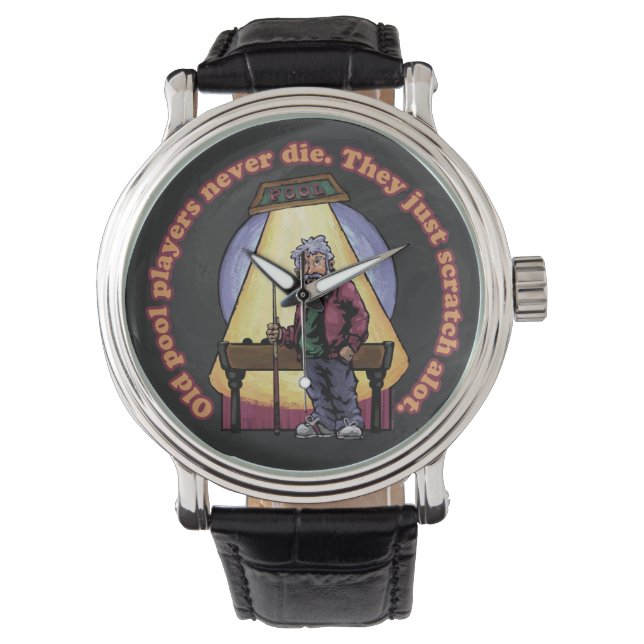 Reloj De Pulsera Jugadores de billar antiguos (Anverso)