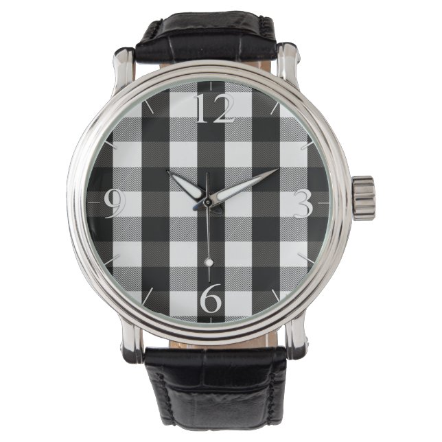 Reloj De Pulsera Juguete de leñador negro y blanco (Anverso)