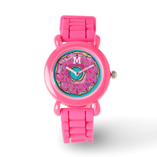 Reloj De Pulsera Juicy Delicious Pink Sprinked Donut (Anverso)