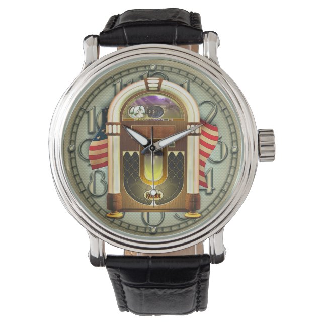Reloj De Pulsera Jukebox Rock and Roll (Anverso)