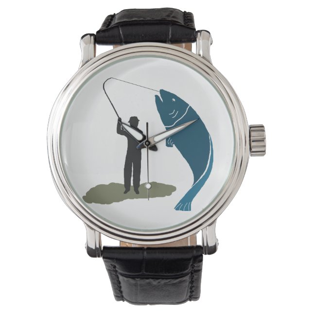 Reloj De Pulsera Jumping Fish Big Catch Fisher Watch (Anverso)