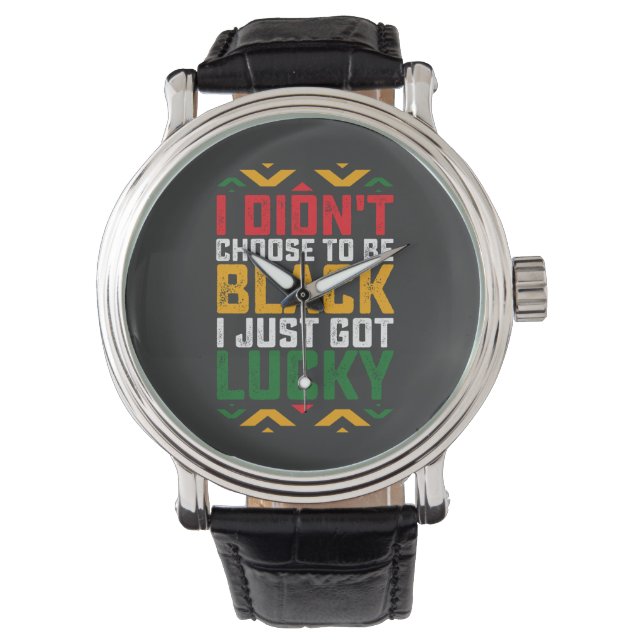 Reloj De Pulsera Juneteenth No Elegí Ser Negro (Anverso)