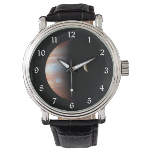 Reloj De Pulsera Júpiter Planeta Gigante Gaseoso y Io Luna Galilean