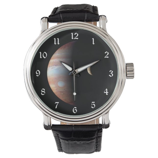 Reloj De Pulsera Júpiter Planeta Gigante Gaseoso y Io Luna Galilean (Anverso)