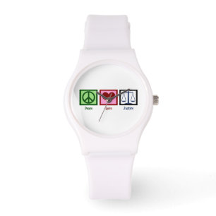 Reloj De Pulsera Justicia del amor de la paz