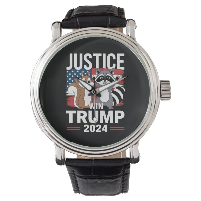Reloj De Pulsera Justicia Para Peanut Gana Trump 2024 (Anverso)