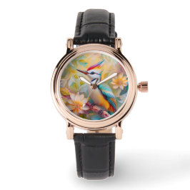 Reloj De Pulsera Juvenil Rainbow Woodpecefer Fantasy Bird