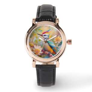Reloj De Pulsera Juvenil Rainbow Woodpecefer Fantasy Bird