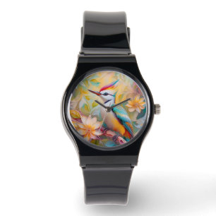 Reloj De Pulsera Juvenil Rainbow Woodpecefer Fantasy Bird