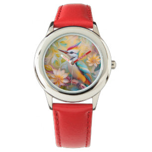 Reloj De Pulsera Juvenil Rainbow Woodpecefer Fantasy Bird
