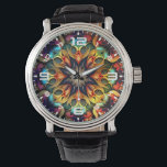 Reloj De Pulsera Kaleidoscope Mandala Flower Design-23091<br><div class="desc">Kaleidoscope Mandala Flower Design-23091</div>