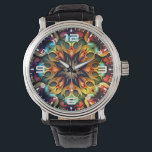 Reloj De Pulsera Kaleidoscope Mandala Flower Design-23091<br><div class="desc">Kaleidoscope Mandala Flower Design-23091</div>