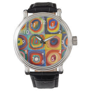 Reloj De Pulsera Kandinsky - Cuadrados con Círculos Concéntricos