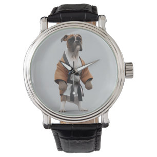 Reloj De Pulsera Karate de la Obra de Perro de Boxer, Perro de Boxe