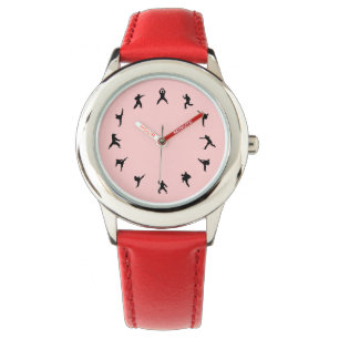 Reloj De Pulsera Karate de los artes marciales (negro, rojos)