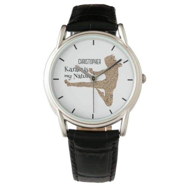 Reloj De Pulsera Karate Name Japan Martial Art (Anverso)