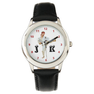 Reloj De Pulsera Karate que golpea el monograma del personalizar