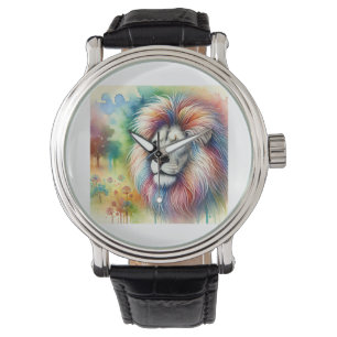 Reloj De Pulsera Katanga Lion 130724AREF107 - Watercolor