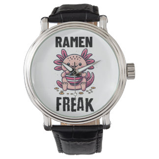 Reloj De Pulsera Kawaii Axalotl comiendo Ramen