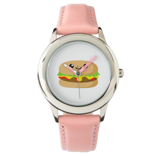 Reloj De Pulsera Kawaii Burger (Anverso)