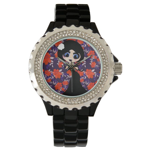 Reloj De Pulsera Kawaii Gothic Lolita Art Deco chica (Anverso)