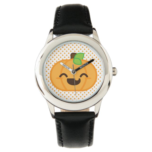 Reloj De Pulsera Kawaii Jack O Lantern Pumpkin Watch (Anverso)