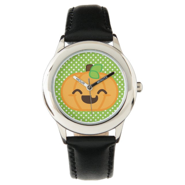 Reloj De Pulsera Kawaii Jack O Lantern Pumpkin Watch (Anverso)