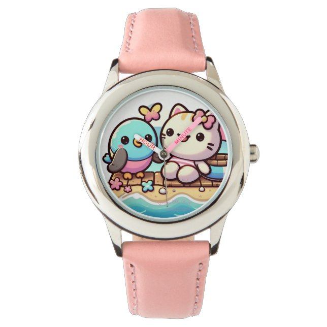 Reloj De Pulsera kawaii lindo gato (Anverso)