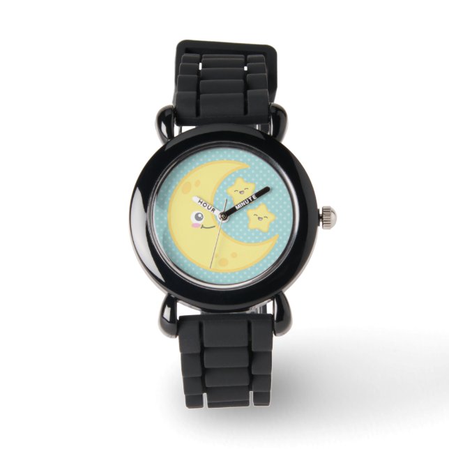 Reloj De Pulsera Kawaii Moon y Stars Watch (Anverso)